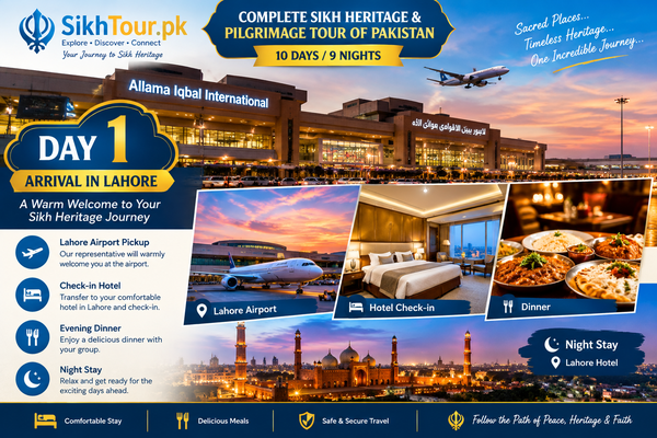 Lahore airport pick-up  & Dinner At hotel night stay.